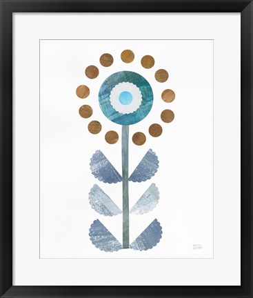 Framed Retro Blooms II Print