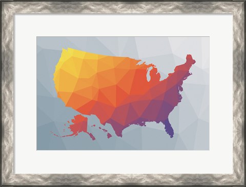 Framed Geo Map II Print