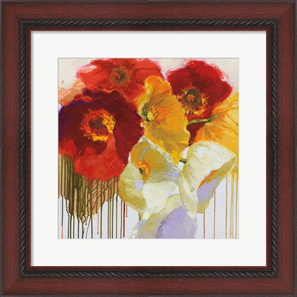 Framed Red and Yellow Sensations Print