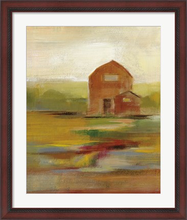 Framed Hillside Barn II v2 Print