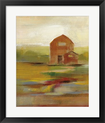 Framed Hillside Barn II v2 Print