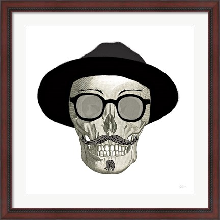 Framed Hipster Skull III Print