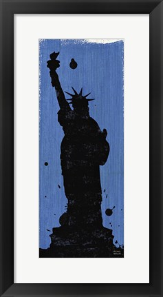 Framed New York City Life Statue of Liberty Print