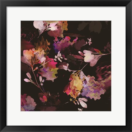 Framed Glitchy Floral III Print