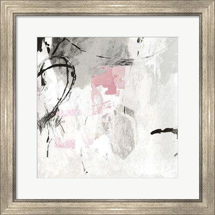 Framed Gray Pink I Print