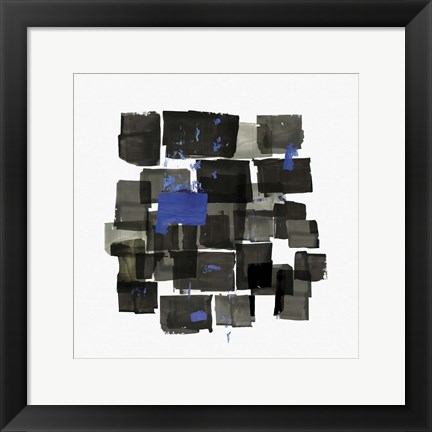 Framed Black Tiles Print