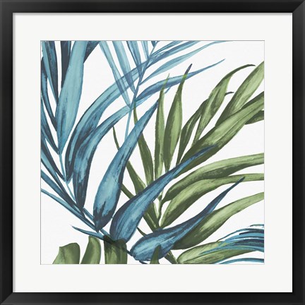 Framed Palm Leaves II Print