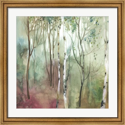 Framed Birch in the Fog I Print