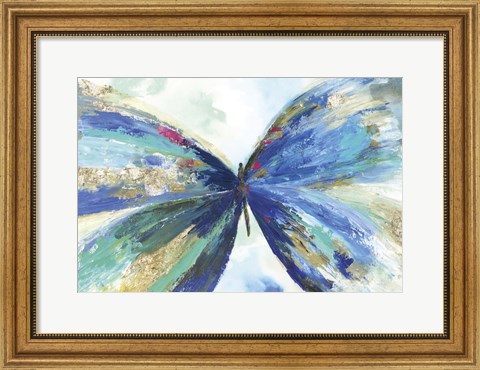 Framed Blue butterfly Print