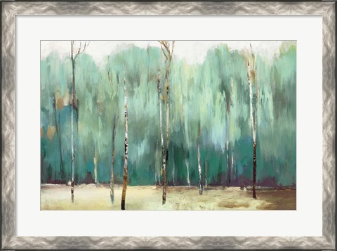 Framed Teal Forest Print