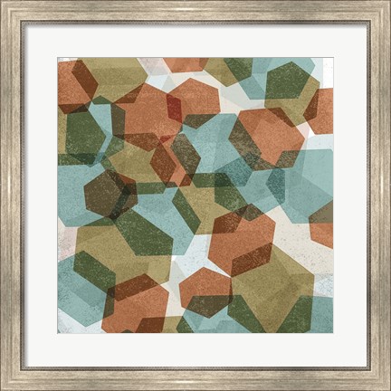 Framed Hexagons I Print