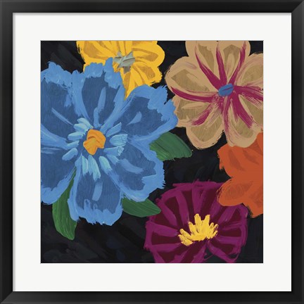Framed Bright Flowers II Print