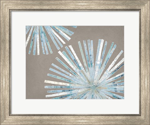 Framed Dandelion Blue I Print
