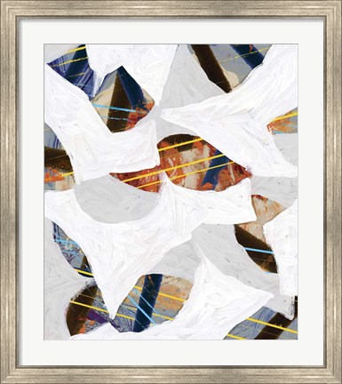 Framed Cube Leaves II Print
