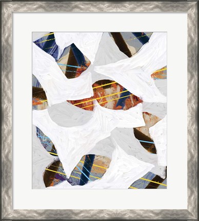 Framed Cube Leaves II Print