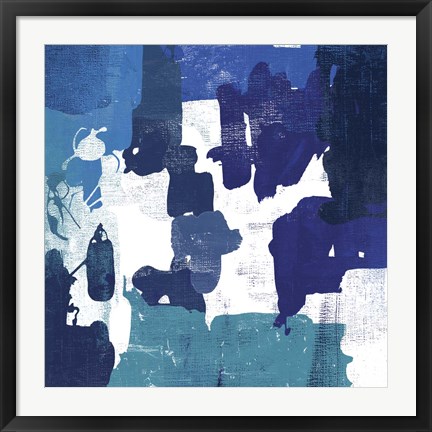 Framed Block Paint I Blue Print