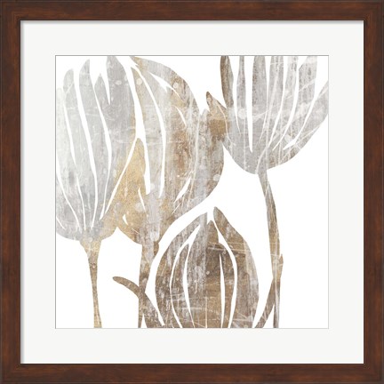 Framed Marble Foliage III Print