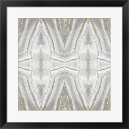 Framed Neutral Kaleidoscope II Print
