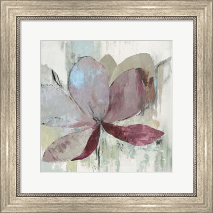 Framed Drippy Floral I Print