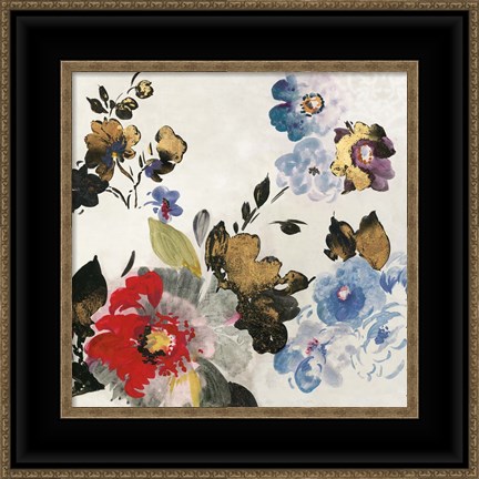 Framed French Flower I Print