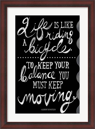 Framed Riding a Bicycle Print