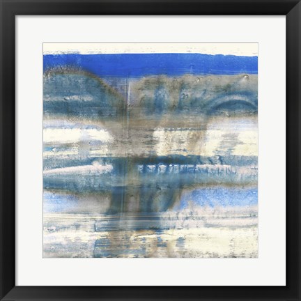 Framed Blue Swim I Print