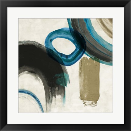 Framed Blue Ring II Print