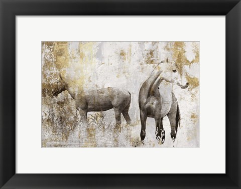 Framed Equestrian Gold II Print