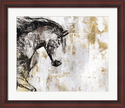 Framed Equestrian Gold III Print