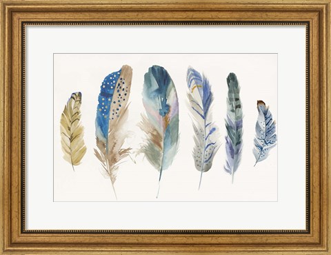 Framed Feather Weather II Print