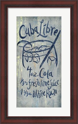 Framed Cuba Libre Blue Print