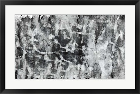 Framed Black and White Abstract VI Print