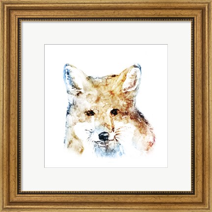 Framed Watercolour Fox Print