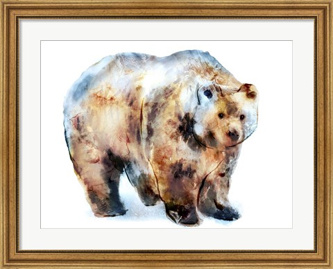 Framed Bear Blue Print