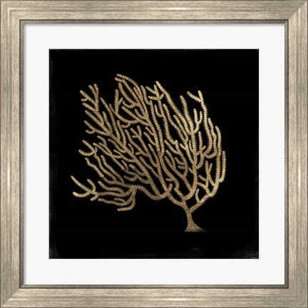 Framed Gold Coral II Print