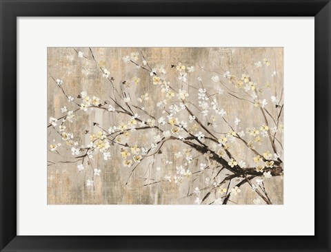 Framed Silver Apple Blooms Print