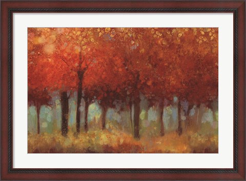 Framed Red Forest Print