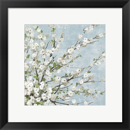 Framed Fresh Pale Blooms II Print