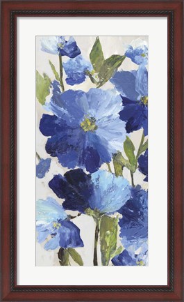 Framed Cobalt Poppies II Print