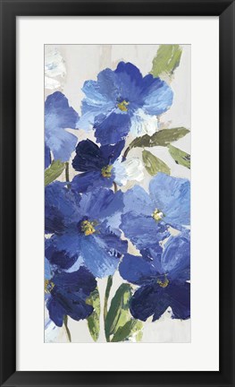 Framed Cobalt Poppies III Print