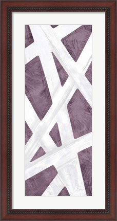 Framed Striped Purple I Print