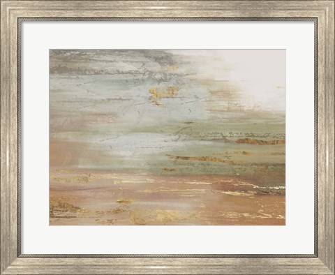Framed Gold &amp; Blush Coast Print