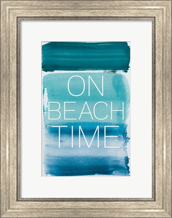 Framed On Beach Time Print