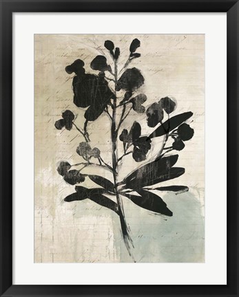 Framed Inky Floral III Print
