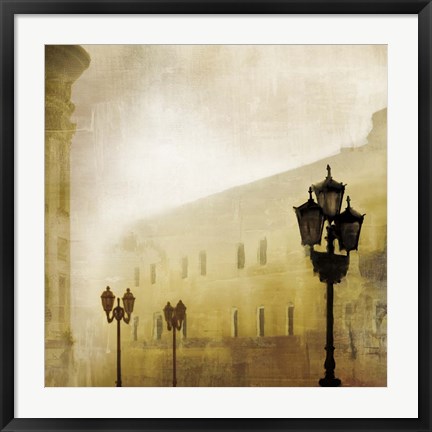 Framed Fog Town I Print
