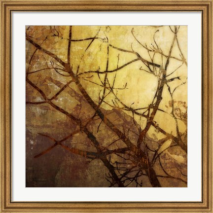 Framed Ombre Branches I Print