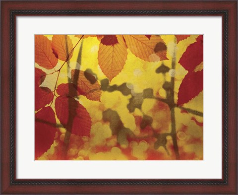 Framed Golden Foliage Print