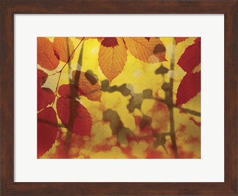 Framed Golden Foliage Print