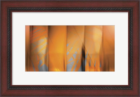 Framed Tangerine on Grey Print
