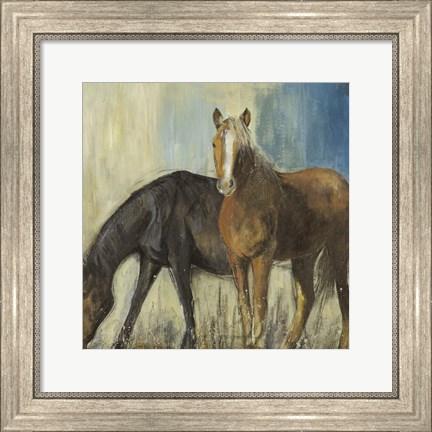 Framed Horses II Print
